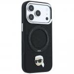 Husa Karl Lagerfeld with Ring Stand 360 Karl Head Pin cu MagSafe compatibila cu iPhone 18 Pro / 17 Pro, Negru 5 - lerato.ro