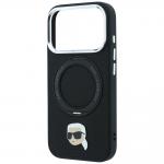 Husa Karl Lagerfeld with Ring Stand 360 Karl Head Pin cu MagSafe compatibila cu iPhone 18 Pro / 17 Pro, Negru 7 - lerato.ro