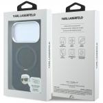 Husa Karl Lagerfeld with Ring Stand 360 Karl Head Pin cu MagSafe compatibila cu iPhone 18 Pro / 17 Pro, Negru 9 - lerato.ro