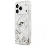 Husa Karl Lagerfeld Liquid Glitter Karl and Choupette Heads cu MagSafe compatibila cu iPhone 18 Pro / 17 Pro, Transparent 3 - lerato.ro