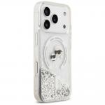 Husa Karl Lagerfeld Liquid Glitter Karl and Choupette Heads cu MagSafe compatibila cu iPhone 18 Pro / 17 Pro, Transparent 5 - lerato.ro