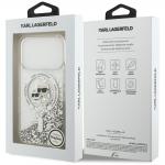 Husa Karl Lagerfeld Liquid Glitter Karl and Choupette Heads cu MagSafe compatibila cu iPhone 18 Pro / 17 Pro, Transparent 9 - lerato.ro