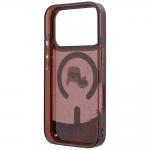 Husa Karl Lagerfeld Liquid Glitter Karl and Choupette Heads cu MagSafe compatibila cu iPhone 18 Pro Max / 17 Pro Max, Burgundy 8 - lerato.ro