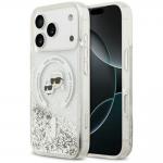 Husa Karl Lagerfeld Liquid Glitter Karl and Choupette Heads cu MagSafe compatibila cu iPhone 18 Pro Max / 17 Pro Max, Transparent 4 - lerato.ro