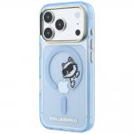 Husa Karl Lagerfeld Peekaboo Logo cu MagSafe compatibila cu iPhone 18 Pro / 17 Pro, Albastru 3 - lerato.ro
