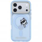 Husa Karl Lagerfeld Peekaboo Logo cu MagSafe compatibila cu iPhone 18 Pro / 17 Pro, Albastru 2 - lerato.ro