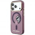 Husa Karl Lagerfeld Peekaboo Logo cu MagSafe compatibila cu iPhone 18 Pro Max / 17 Pro Max, Burgundy 3 - lerato.ro