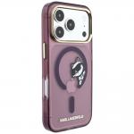 Husa Karl Lagerfeld Peekaboo Logo cu MagSafe compatibila cu iPhone 18 Pro Max / 17 Pro Max, Burgundy 5 - lerato.ro