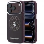 Husa Karl Lagerfeld Point and Choupette Sketch cu MagSafe compatibila cu iPhone 18 Pro / 17 Pro, Burgundy 4 - lerato.ro