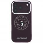 Husa Karl Lagerfeld Point and Choupette Sketch cu MagSafe compatibila cu iPhone 18 Pro / 17 Pro, Burgundy 2 - lerato.ro