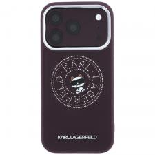 Husa Karl Lagerfeld Point and Choupette Sketch cu MagSafe compatibila cu iPhone 18 Pro / 17 Pro, Burgundy