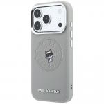 Husa Karl Lagerfeld Point and Choupette Sketch cu MagSafe compatibila cu iPhone 18 Pro / 17 Pro, Gri 3 - lerato.ro