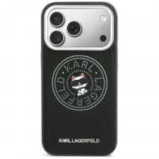 Husa Karl Lagerfeld Point and Choupette Sketch cu MagSafe compatibila cu iPhone 18 Pro Max / 17 Pro Max, Negru