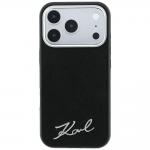 Husa Karl Lagerfeld Saffiano Small Script Metal Logo cu MagSafe compatibila cu iPhone 18 Pro / 17 Pro, Negru 2 - lerato.ro