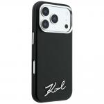 Husa Karl Lagerfeld Saffiano Small Script Metal Logo cu MagSafe compatibila cu iPhone 18 Pro / 17 Pro, Negru 5 - lerato.ro