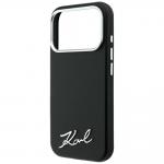 Husa Karl Lagerfeld Saffiano Small Script Metal Logo cu MagSafe compatibila cu iPhone 18 Pro / 17 Pro, Negru 7 - lerato.ro