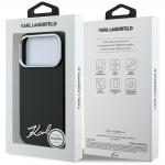 Husa Karl Lagerfeld Saffiano Small Script Metal Logo cu MagSafe compatibila cu iPhone 18 Pro / 17 Pro, Negru 9 - lerato.ro