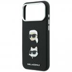 Husa Karl Lagerfeld Saffiano Karl and Choupette Heads Pins Logo compatibila cu iPhone 18 Pro Max / 17 Pro Max, Negru 7 - lerato.ro