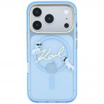 Husa Karl Lagerfeld Script Logo cu MagSafe compatibila cu iPhone 18 Pro / 17 Pro, Albastru 2 - lerato.ro