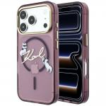 Husa Karl Lagerfeld Script Logo cu MagSafe compatibila cu iPhone 18 Pro Max / 17 Pro Max, Burgundy 4 - lerato.ro