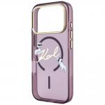 Husa Karl Lagerfeld Script Logo cu MagSafe compatibila cu iPhone 18 Pro Max / 17 Pro Max, Burgundy 7 - lerato.ro