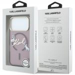 Husa Karl Lagerfeld Script Logo cu MagSafe compatibila cu iPhone 18 Pro Max / 17 Pro Max, Burgundy 9 - lerato.ro