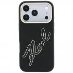 Husa Karl Lagerfeld Smooth Big Resin Signature Logo compatibila cu iPhone 18 Pro / 17 Pro, Negru 2 - lerato.ro