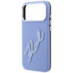 Husa Karl Lagerfeld Smooth Big Resin Signature Logo compatibila cu iPhone 18 Pro / 17 Pro, Albastru 7 - lerato.ro