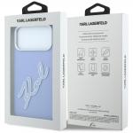 Husa Karl Lagerfeld Smooth Big Resin Signature Logo compatibila cu iPhone 18 Pro / 17 Pro, Albastru 9 - lerato.ro