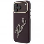 Husa Karl Lagerfeld Smooth Big Resin Signature Logo compatibila cu iPhone 18 Pro Max / 17 Pro Max, Burgundy 3 - lerato.ro