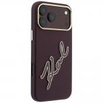 Husa Karl Lagerfeld Smooth Big Resin Signature Logo compatibila cu iPhone 18 Pro Max / 17 Pro Max, Burgundy 5 - lerato.ro