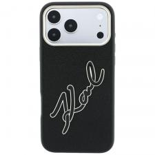 Husa Karl Lagerfeld Smooth Big Resin Signature Logo compatibila cu iPhone 18 Pro Max / 17 Pro Max, Negru