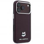 Husa Karl Lagerfeld Grained Choupette Head cu MagSafe compatibila cu iPhone 18 Pro Max / 17 Pro Max, Burgundy 5 - lerato.ro