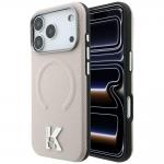 Husa Karl Lagerfeld Grained Embossed Ring Kameo Logo cu MagSafe compatibila cu iPhone 18 Pro Max / 17 Pro Max, Bej 4 - lerato.ro