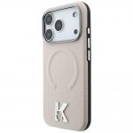 Husa Karl Lagerfeld Grained Embossed Ring Kameo Logo cu MagSafe compatibila cu iPhone 18 Pro Max / 17 Pro Max, Bej 3 - lerato.ro