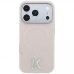 Husa Karl Lagerfeld Grained Embossed Ring Kameo Logo cu MagSafe compatibila cu iPhone 18 Pro Max / 17 Pro Max, Bej 2 - lerato.ro