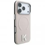 Husa Karl Lagerfeld Grained Embossed Ring Kameo Logo cu MagSafe compatibila cu iPhone 18 Pro Max / 17 Pro Max, Bej 5 - lerato.ro