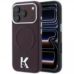Husa Karl Lagerfeld Grained Embossed Ring Kameo Logo cu MagSafe compatibila cu iPhone 18 Pro Max / 17 Pro Max, Burgundy 4 - lerato.ro