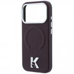 Husa Karl Lagerfeld Grained Embossed Ring Kameo Logo cu MagSafe compatibila cu iPhone 18 Pro Max / 17 Pro Max, Burgundy 7 - lerato.ro