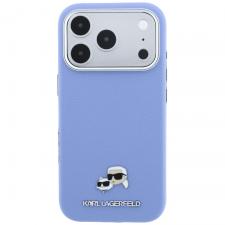 Husa Karl Lagerfeld Grained Heads cu MagSafe compatibila cu iPhone 18 Pro Max / 17 Pro Max, Albastru