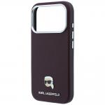 Husa Karl Lagerfeld Grained Karl Head cu MagSafe compatibila cu iPhone 18 Pro / 17 Pro, Burgundy 7 - lerato.ro