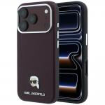 Husa Karl Lagerfeld Grained Karl Head cu MagSafe compatibila cu iPhone 18 Pro Max / 17 Pro Max, Burgundy 4 - lerato.ro