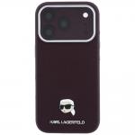 Husa Karl Lagerfeld Grained Karl Head cu MagSafe compatibila cu iPhone 18 Pro Max / 17 Pro Max, Burgundy 2 - lerato.ro
