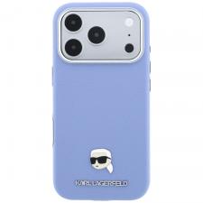 Husa Karl Lagerfeld Grained Karl Head cu MagSafe compatibila cu iPhone 18 Pro Max / 17 Pro Max, Albastru