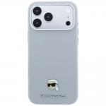Husa Karl Lagerfeld Grained Karl Head cu MagSafe compatibila cu iPhone 18 Pro Max / 17 Pro Max, Gri 2 - lerato.ro