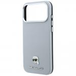Husa Karl Lagerfeld Grained Karl Head cu MagSafe compatibila cu iPhone 18 Pro Max / 17 Pro Max, Gri 7 - lerato.ro