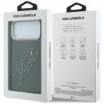 Husa Karl Lagerfeld IML Big Signature Resin Metal Frame compatibila cu iPhone 18 Pro / 17 Pro, Negru 9 - lerato.ro