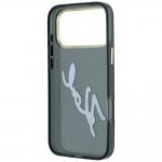 Husa Karl Lagerfeld IML Big Signature Resin Metal Frame compatibila cu iPhone 18 Pro Max / 17 Pro Max, Negru 8 - lerato.ro
