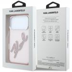 Husa Karl Lagerfeld IML Big Signature Resin Metal Frame compatibila cu iPhone 18 Pro Max / 17 Pro Max, Roz 9 - lerato.ro