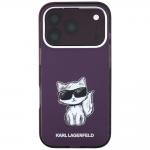 Husa Karl Lagerfeld IML Choupette Body Sketch Print cu MagSafe compatibila cu iPhone 18 Pro Max / 17 Pro Max, Burgundy 2 - lerato.ro
